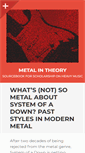 Mobile Screenshot of metalintheory.com